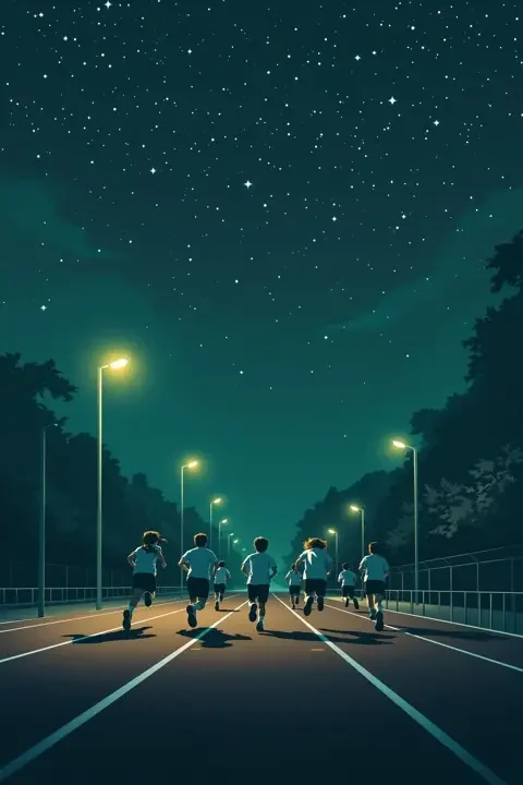 夜跑社的约定 - 运动热血 夜跑社的约定 学院青春影片竖版海报