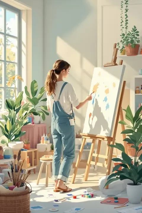 画室里的秘密 - 文艺 画室里的秘密 学院青春影片竖版海报